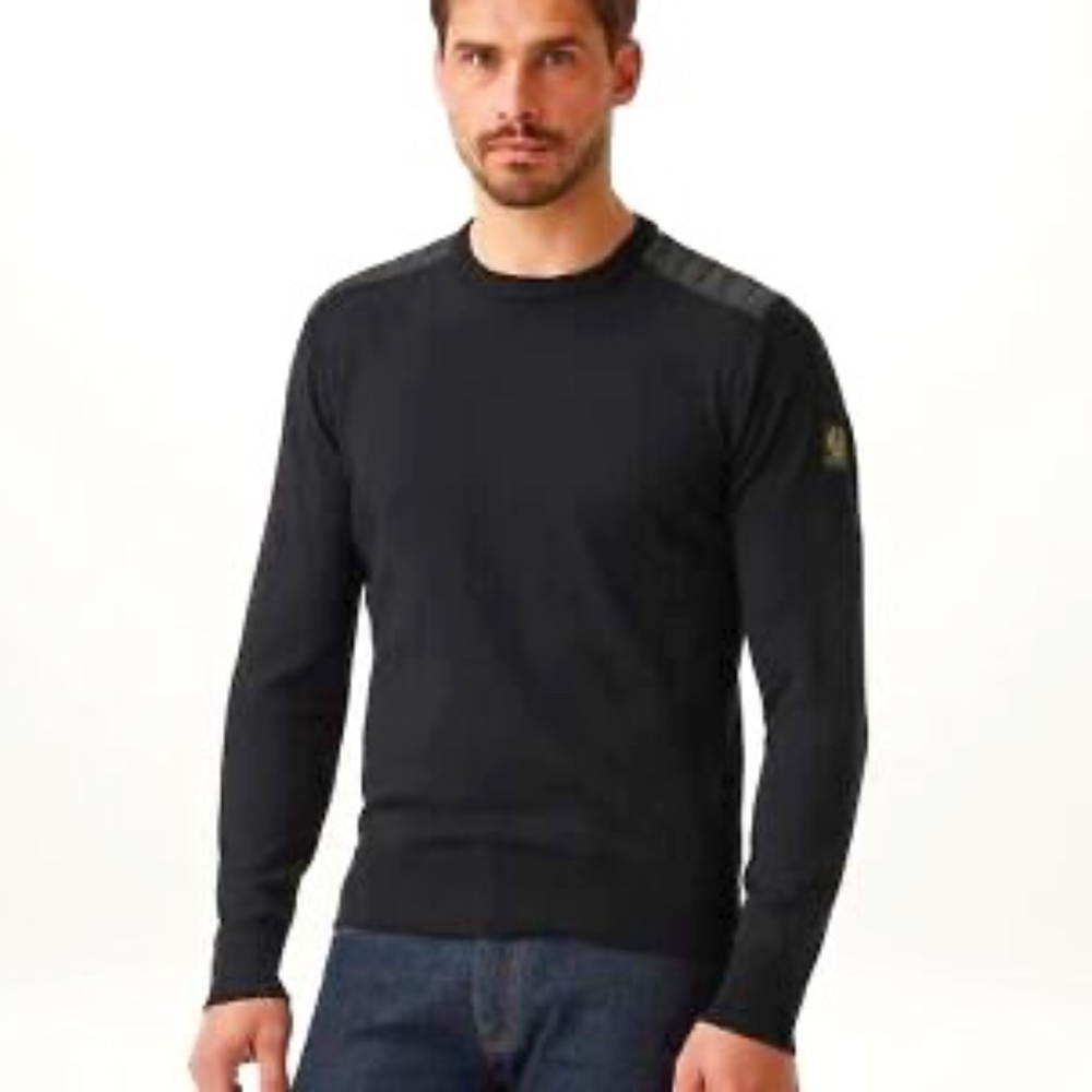 Belstaff Black Crewneck Sweater